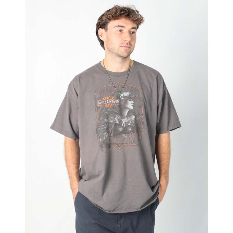 Vintage Harley Davidson xxl t-shirt in charcoal grey | ASOS