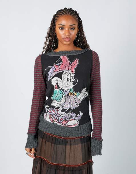 Vintage Heich S long sleeve top in black - view 1