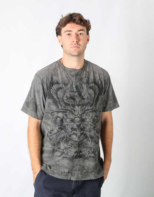 Vintage Helix l t-shirt in charcoal grey