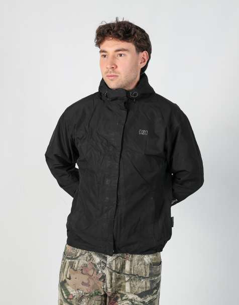 Vintage Helly Hansen l rain jacket in black - view 1