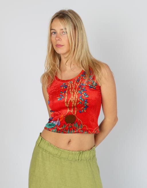 Vintage Hengella XS cami in red