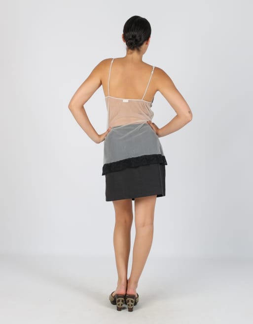 Vintage Hennes S woven mini skirt in black, 3 of 4