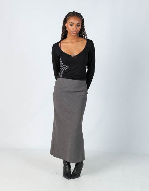 Vintage Hennes XS formal skirt in grey - view 1