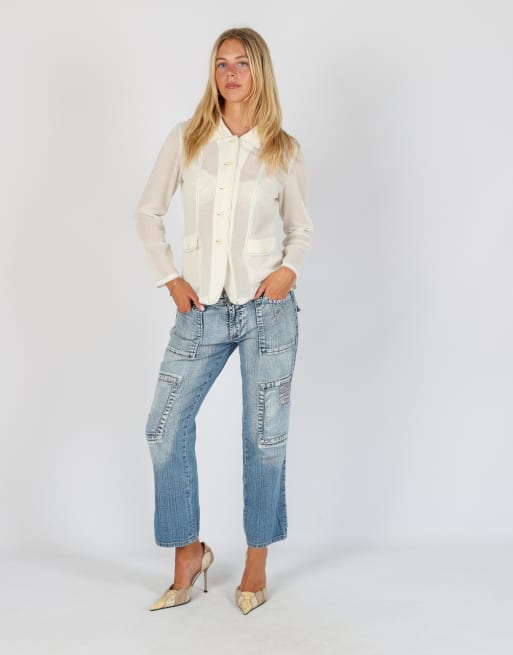 Vintage H.J obiettivo S flare jeans in light blue