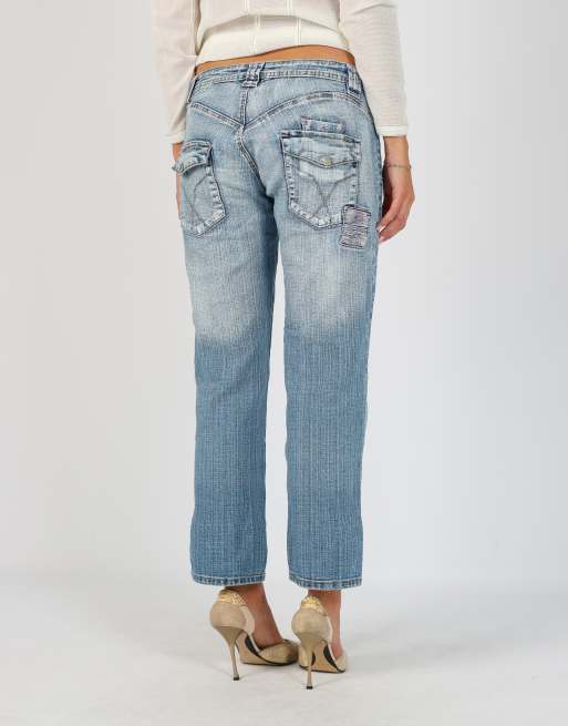 Vintage H.J obiettivo S flare jeans in light blue, 4 of 4
