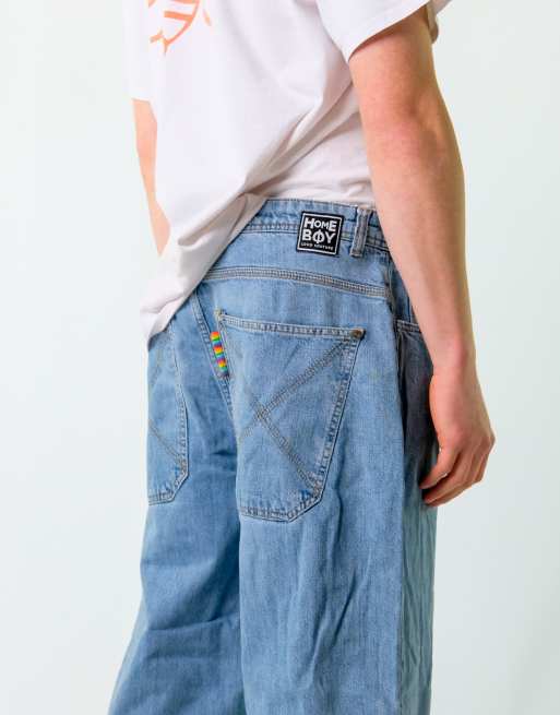 Vintage Homeboy Loud Couture 34x30 Denim Jeans Light Blue