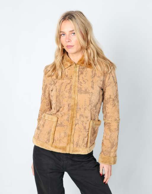 Vintage Hong Da S aviator jacket in tan