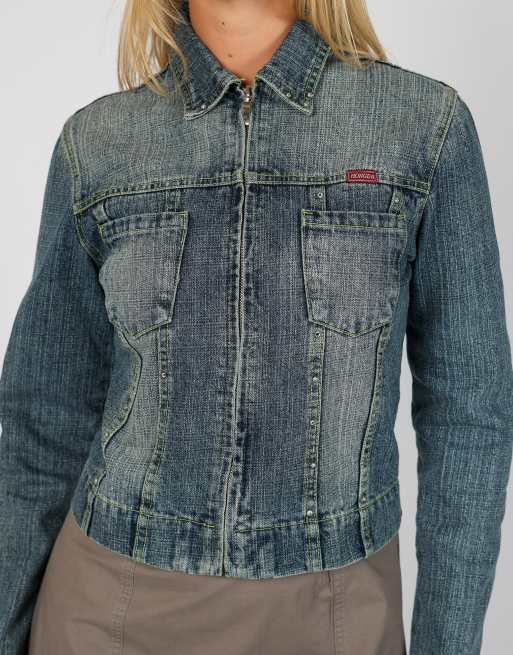 Vintage Hong Da S denim jacket in blue, 4 of 4