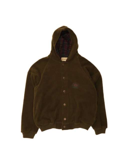 Vintage Hooded Bomber Jacket UK 42 XL In Khaki