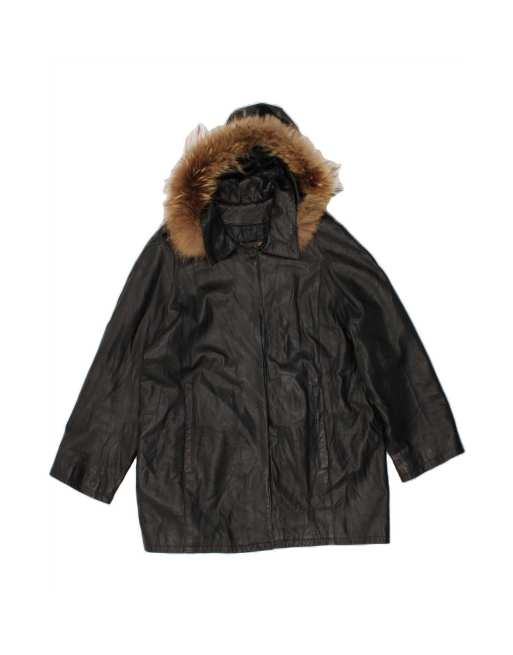 Vintage Hooded Coat It 50 XL In Black