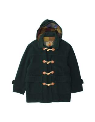 Vintage Hooded Duffle Coat UK 14 Medium In Green | ASOS
