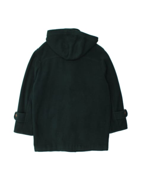 Vintage Hooded Duffle Coat UK 14 Medium In Green - view 2