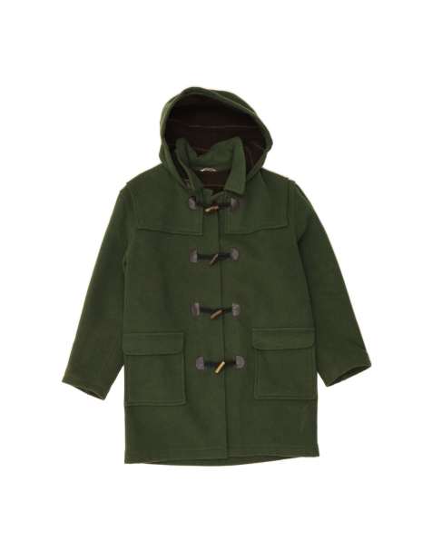 Vintage Hooded Duffle Coat UK 20 2XL In Green - view 1