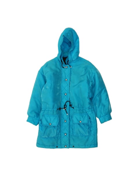 Vintage Hooded Overcoat UK 18 XL In Blue - view 1
