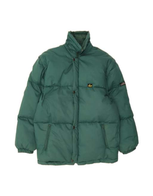 Vintage Hooded Padded Jacket It 48 Medium In Green