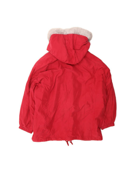 Vintage Hooded Padded Jacket UK 16 Large In Red, 2 of 4