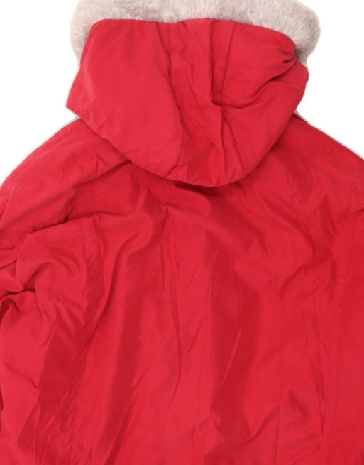 Vintage Hooded Padded Jacket UK 16 Large In Red, 4 of 4