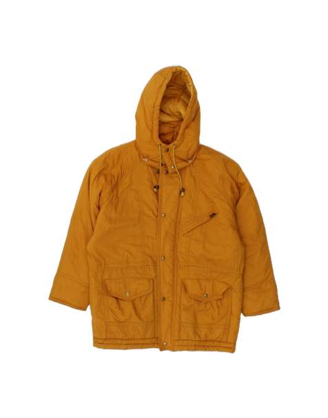Vintage Hooded Padded Jacket UK 38 Medium In Yellow - view 1