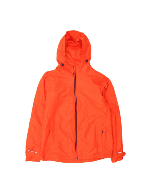 Vintage Hooded Rain Jacket UK 38 Medium In Orange