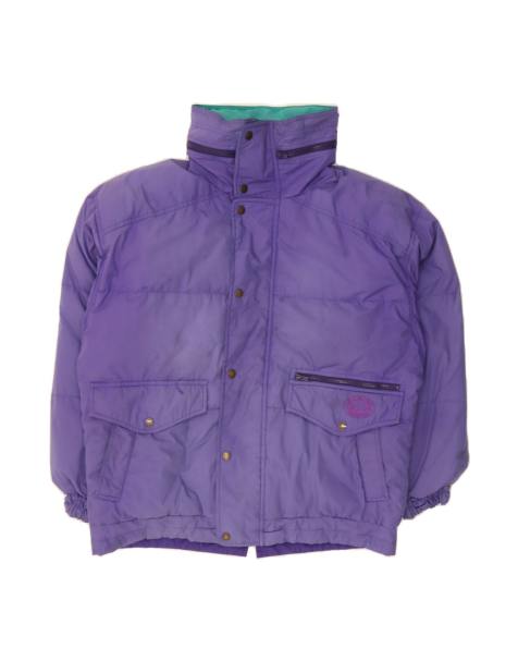 Vintage Hooded Reversible Padded Jacket UK 44 2XL In Purple - view 1