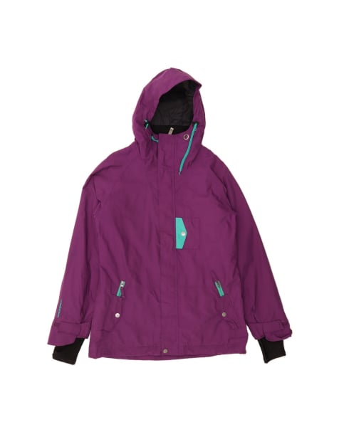 Vintage Hooded Ski Jacket UK 16 Large In Purple - view 1