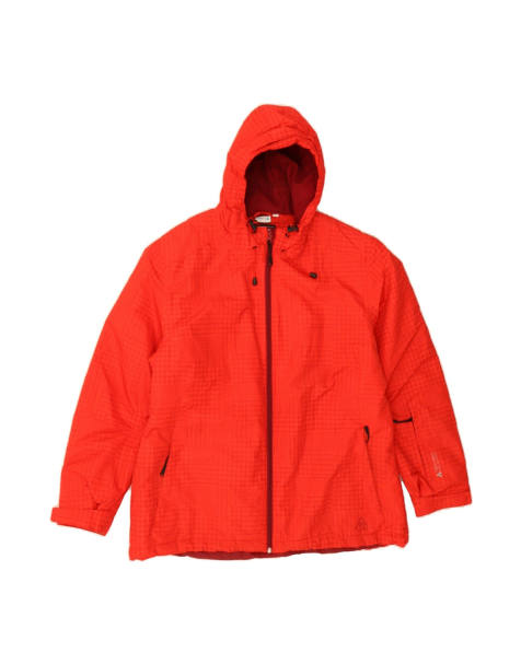 Vintage Hooded Windbreaker Jacket UK 42 XL In Red Check - view 1