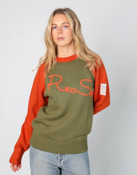 Vintage Hot Spicy S knitted jumper in dark green - view 1