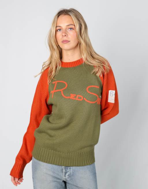 Vintage Hot Spicy S knitted jumper in dark green