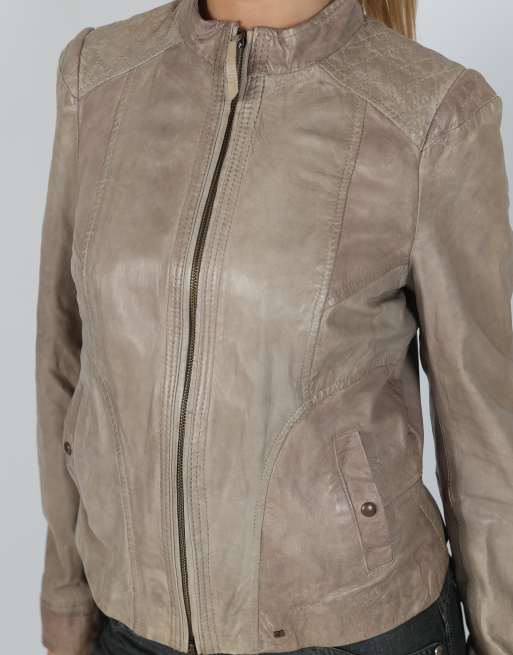 Vintage Hugo Boss S leather jacket in tan, 4 of 4
