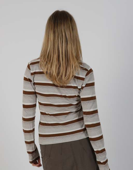 Vintage Hugo Boss S long sleeve top in ivory, 2 of 4