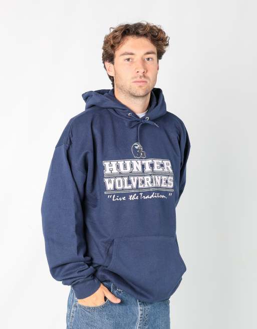 Vintage Hunter Wolverines l hoodie in blue