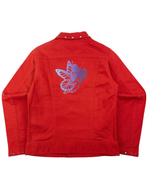 Vintage Hysteric Glamour studded fairy denim jacket size xs in red - view 1