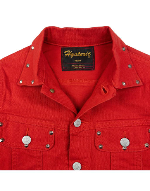 Vintage Hysteric Glamour studded fairy denim jacket size xs in red, 3 of 4