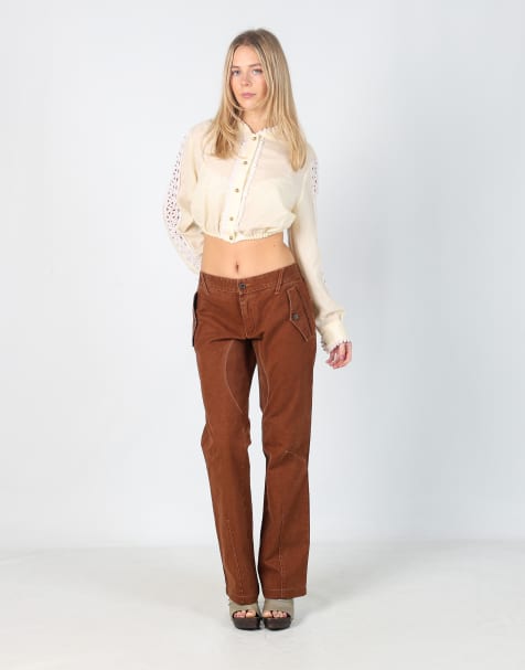 Vintage Iceberg M straight jeans in brown - view 1