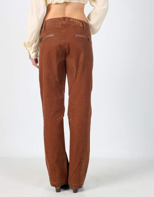 Vintage Iceberg M straight jeans in brown, 2 of 4