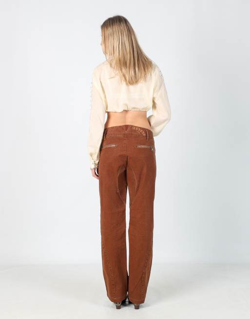 Vintage Iceberg M straight jeans in brown, 3 of 4