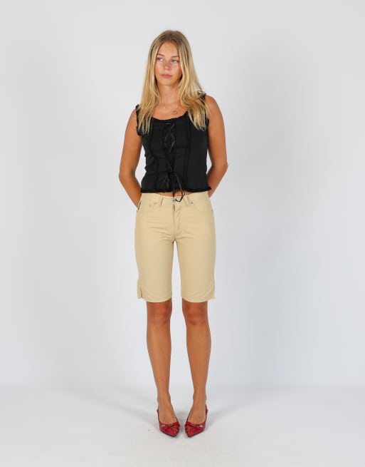 Vintage Iceberg XS woven shorts in tan