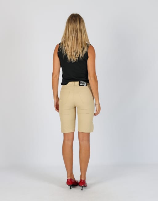 Vintage Iceberg XS woven shorts in tan, 3 of 4