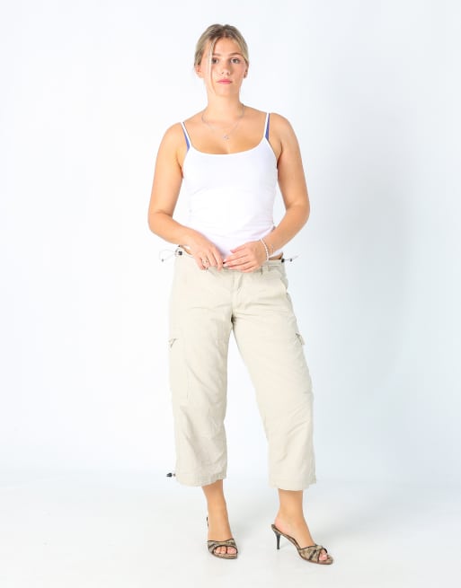 Vintage Icepeak M baggy tech pants in beige