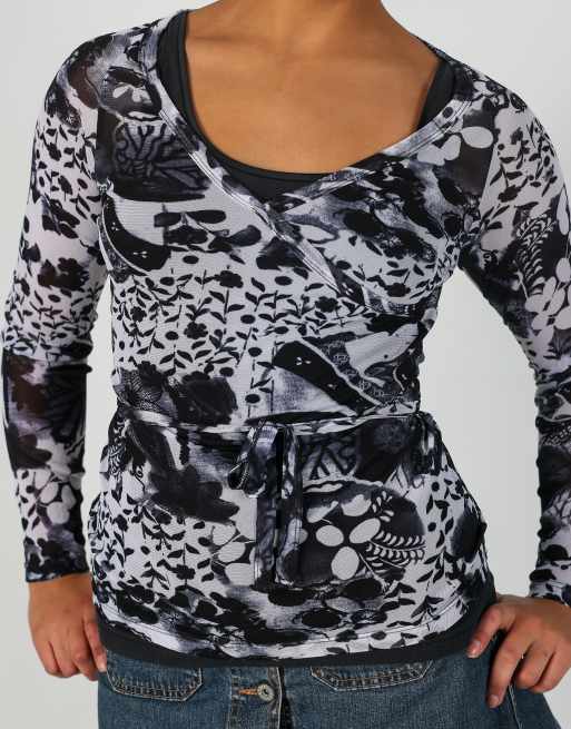 Vintage ici et maintenant M mesh top in black, 4 of 4
