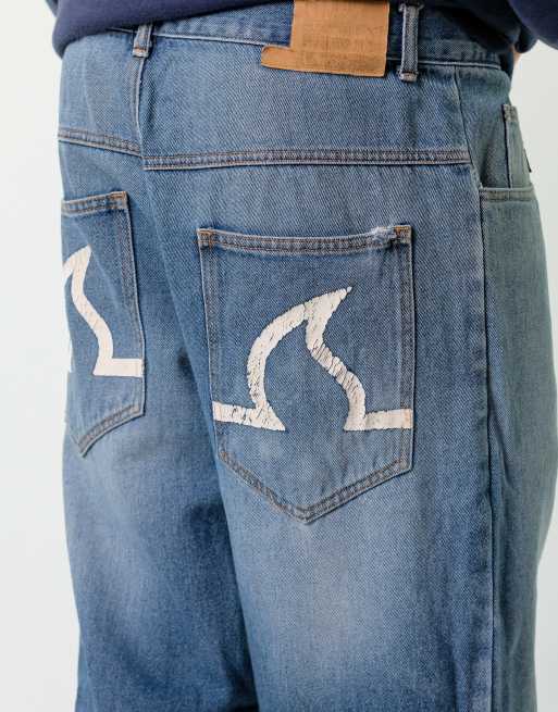 Vintage Illume 36x36 Denim Hip Hop Baggy Jeans Blue