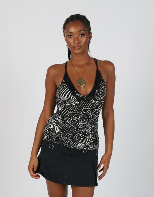 Vintage Imperial S cami in black
