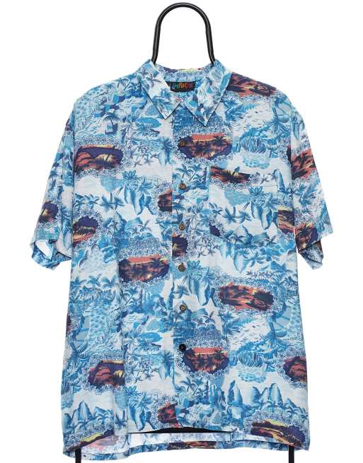 Vintage Impulse size L hawaiian shirt in blue
