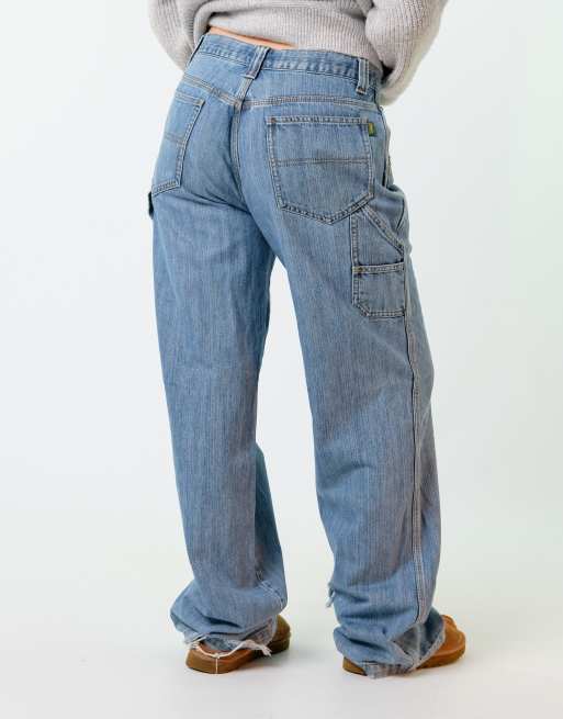 Vintage Indigo Blues 30x34 Denim Carpenter Baggy Jeans Blue