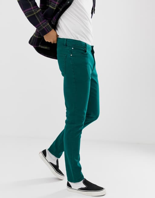 Vintage-inspirerede grønne skinny jeans fra ASOS DESIGN, 2 af 4