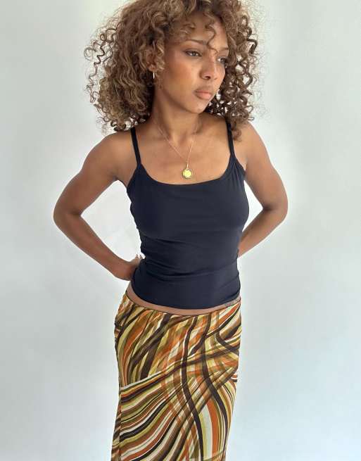 Vintage Intimissimi cami top in black, 4 of 4