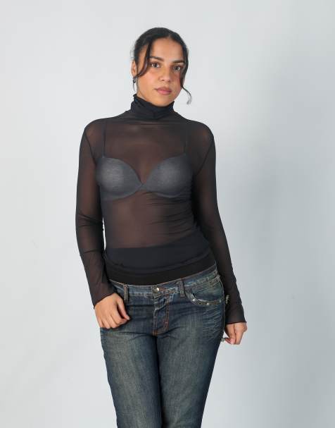 Vintage Intimissimi M mesh top in black - view 1