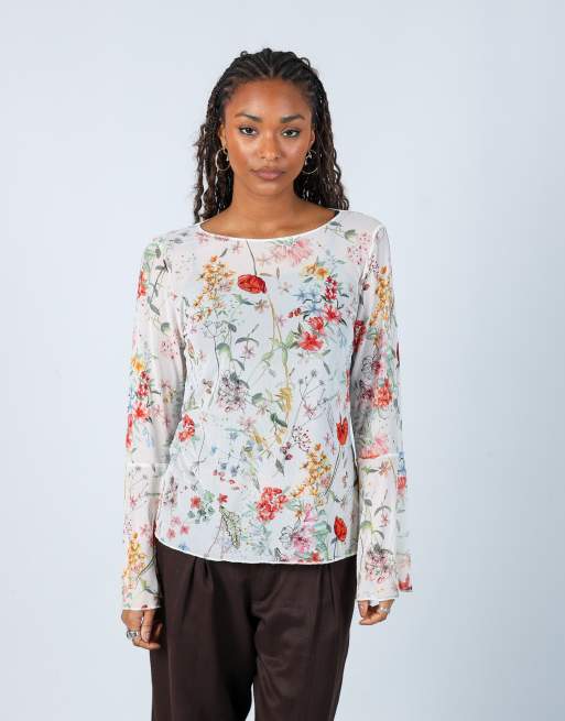 Vintage Intimissimi M mesh top in ivory