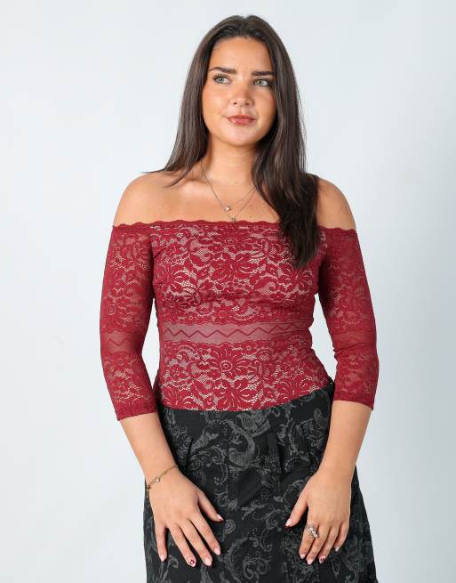 Vintage Intimissimi S bodysuit in burgundy red