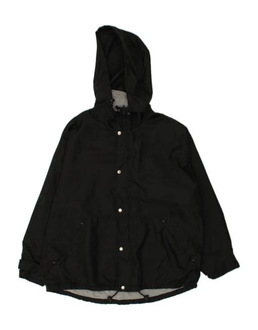 Vintage Invicta Size XL Hooded Rain Jacket in Black